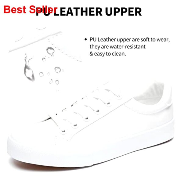 PU Leather Sneakers Casual Walking Shoes - Picture 2 of 6